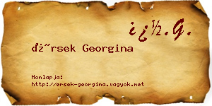 Érsek Georgina névjegykártya